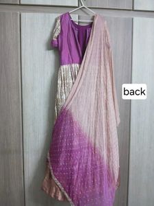 Beautiful Purple &amp; Beige Ethnic frock
