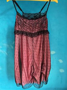 Sheer Babydoll with Lace Trim