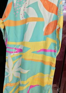 Vibrant Embroidery Kurta with Pants Set
