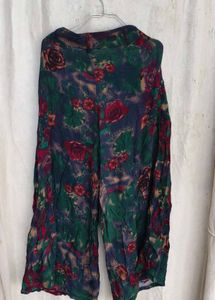 Vintage Floral Wide Leg Pants