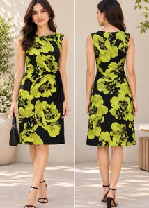 Chic Floral Sleeveless Wrap Dress