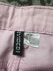 Light Pink Wide Leg Jeans