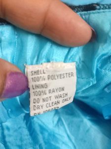 Cyan Color Stunning Embellished Gown 30 Bust