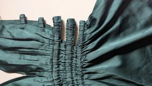 Deep V-Neck Cutout Satin Dress