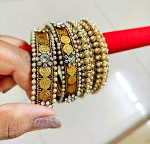 Exquisite Embellished Bangle Set of 2