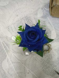 Elegant Royal Blue Rose Hair Clip
