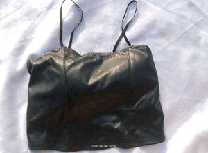 Faux Leather Camisole Top