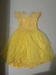 Beautiful Yellow Net Gown.