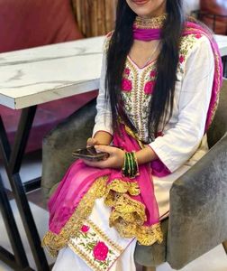 Kurta Set with Pink Embroidery