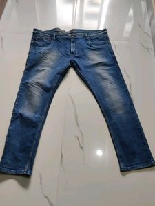 Men's Blue 44 size  Washed Jeans