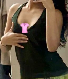 Dark green Textured Halter Neck Tank Top