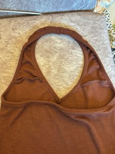 Halter Neck Brown Top