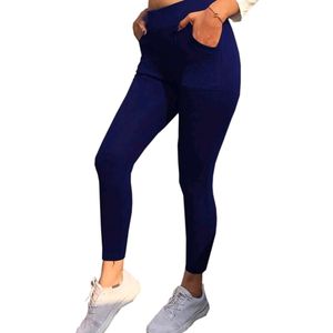 Navy Blue Studded Leggings