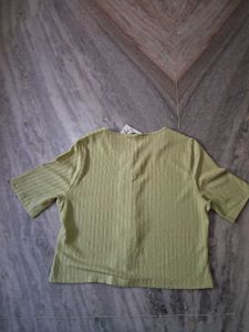 Light Green Button-Up Top