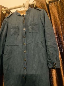 Stylish Blue Button-Up Jacket