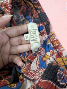 Ethnic Printed Flared Maxi Skirt | Kalamkari