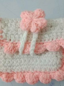 Handmade Crochet Pouch 👛🤍💗