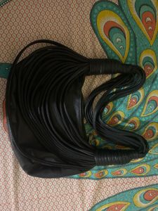 Unique Black Fringed Shoulder Bag