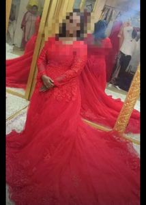 Bright Red ♥️ Wedding Reception Gown Long Tail