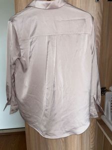 Premium Satin champagne coloured Button-Up Shirt