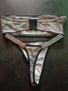 Sparkling Cheetah Print Bikini Set