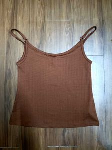 SHEIN MEDIUM LENGTH SPAGHETTI STRAP TEXTURED CAMI