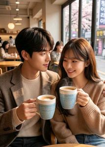 Ceramic Couple Mug Set ☕🩵