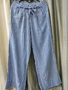 Striped Wide-Leg Pants