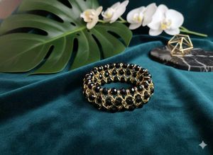 Black Beaded Bracelet For Women