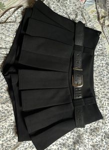 Pleated Skort with Belt