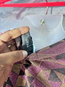 Next Geometric Print Long Sleeve Top