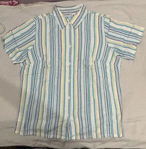 Striped Button-Up Shirt