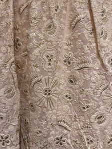 Baby Pink Lakhnavi kurta sharara set with dupatta