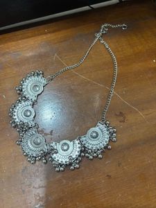 Bohemian Silver Choker Necklace
