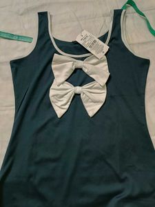 Chic Bow Detail Mini Dress