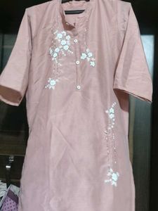 Dusty Rose Embroidered Kurti