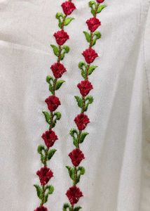 Embroidered Cotton Kurta Set