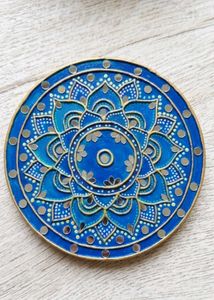 The Royal Blue Handcrafted Lippan Art W