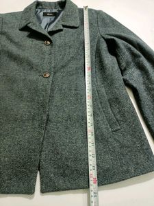 Classic Korean Blue Tweed Blazer Mint Condition M