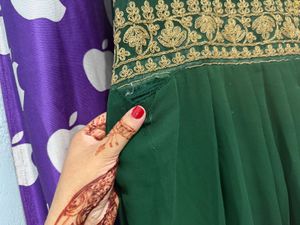 Elegant Green Kurta with Gold Embroidery