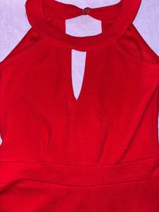 Red Halter Neck Dress