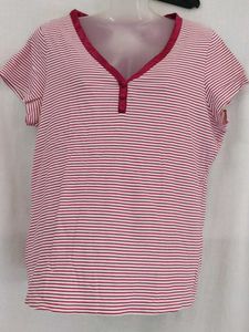 Striped V-Neck T-Shirt