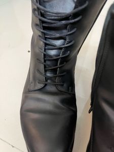 Black Lace-Up Ankle Boots