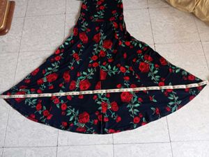 Floral Print Cold Shoulder Dress