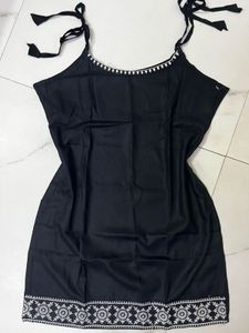 Elegant Black Kurta with White Palazzo