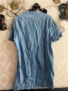 Light Blue Denim Shirt Dress