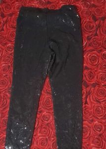 Sparkling Black Skinny Pants