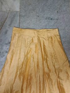 Elegant Golden Ethnic Skirt