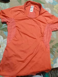 Decathlon Quechua Women’s Orange Sports Top | Size