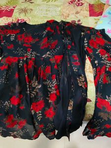 Elegant Floral Print Kurta